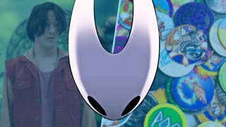 Keanu Reeves, Pogs, and the helmet of Hornet from Hollow Knight Silksong