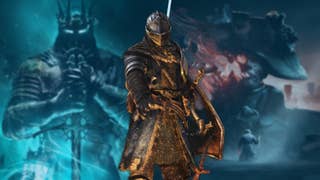 The Chosen Undead in Dark Souls standing with an arm outstretched over art from Lords of the Fallen 2 and Valor Mortis.