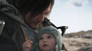 Sam and his baby in Death Stranding 2.