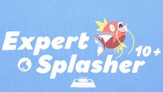 The words 'expert splasher' with a little picture of Magikarp and a +10 on a shirt