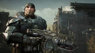 Gears of War Reloaded image showing a main character holding a large weapon