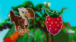 Griffin pet and Elder Strawberry in Grow a Garden.