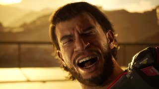 A screenshot of MindsEye, showing protagonist Jacob Diaz grimacing in pain.