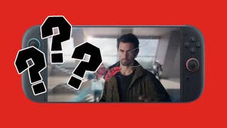 Call of Duty Black Ops 7 screenshot showing Milo Ventimiglia looking at a red butterfly as glass cracks around it on a Switch 2 console. Three question marks are to the side.