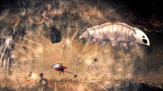 Hornet dies to the Bell Beast in Hollow Knight: Silksong