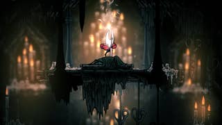 Hornet binds with a corpse to retrieve the Reaper Crest in Hollow Knight: Silksong