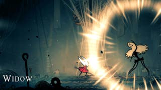 Hornet begins the fight against Widow in Hollow Knight: Silksong