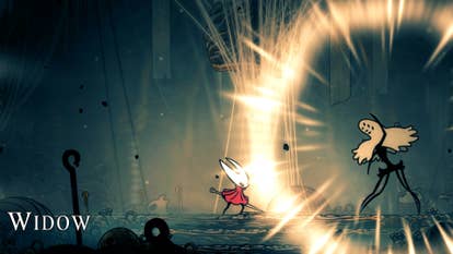 Hornet begins the fight against Widow in Hollow Knight: Silksong