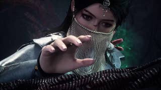 Wuchang: Fallen Feathers trailer screenshot showing woman with half-covered face reaching for a weapon hilt
