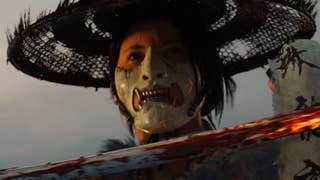 Ghost of Yotei protagonist Atsu wearing a mask.